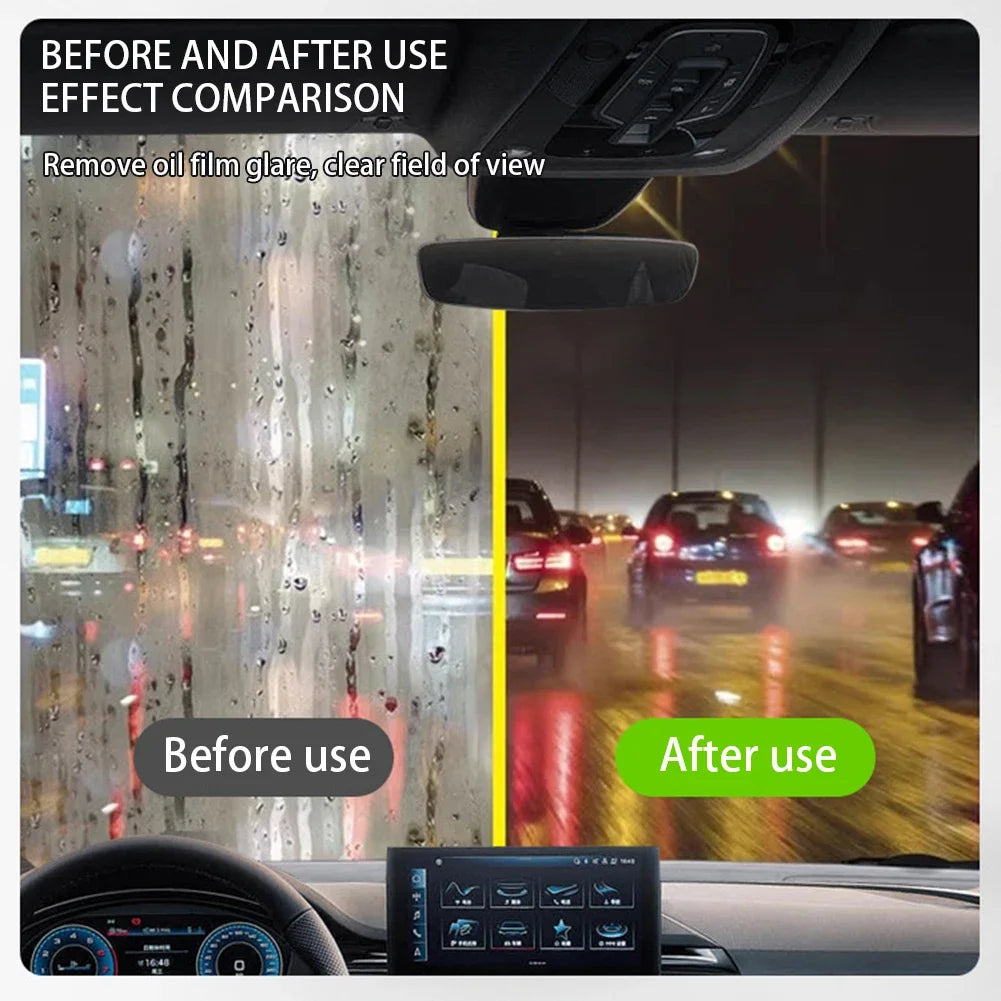 Car Glass Oil Film Cleaning Tool Glass Oil Film Remover for Car Window Windshield Hydrophobic Glass Coating Versatile Effective